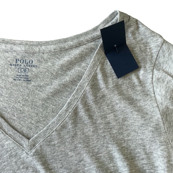 Polo Ralph Lauren V-neck Grey T-shirt - NWT - Picture 5 of 6